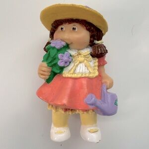 2.5” Cabbage Patch Kids Girl Figure Watering Flowers CPK